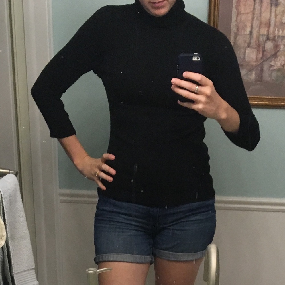 Express fitted black turtleneck